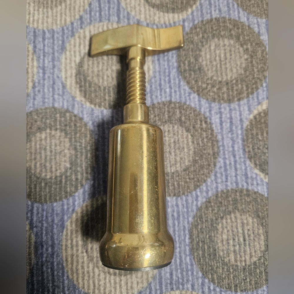 Vintage Italian Wine Corkscrew Solid Brass